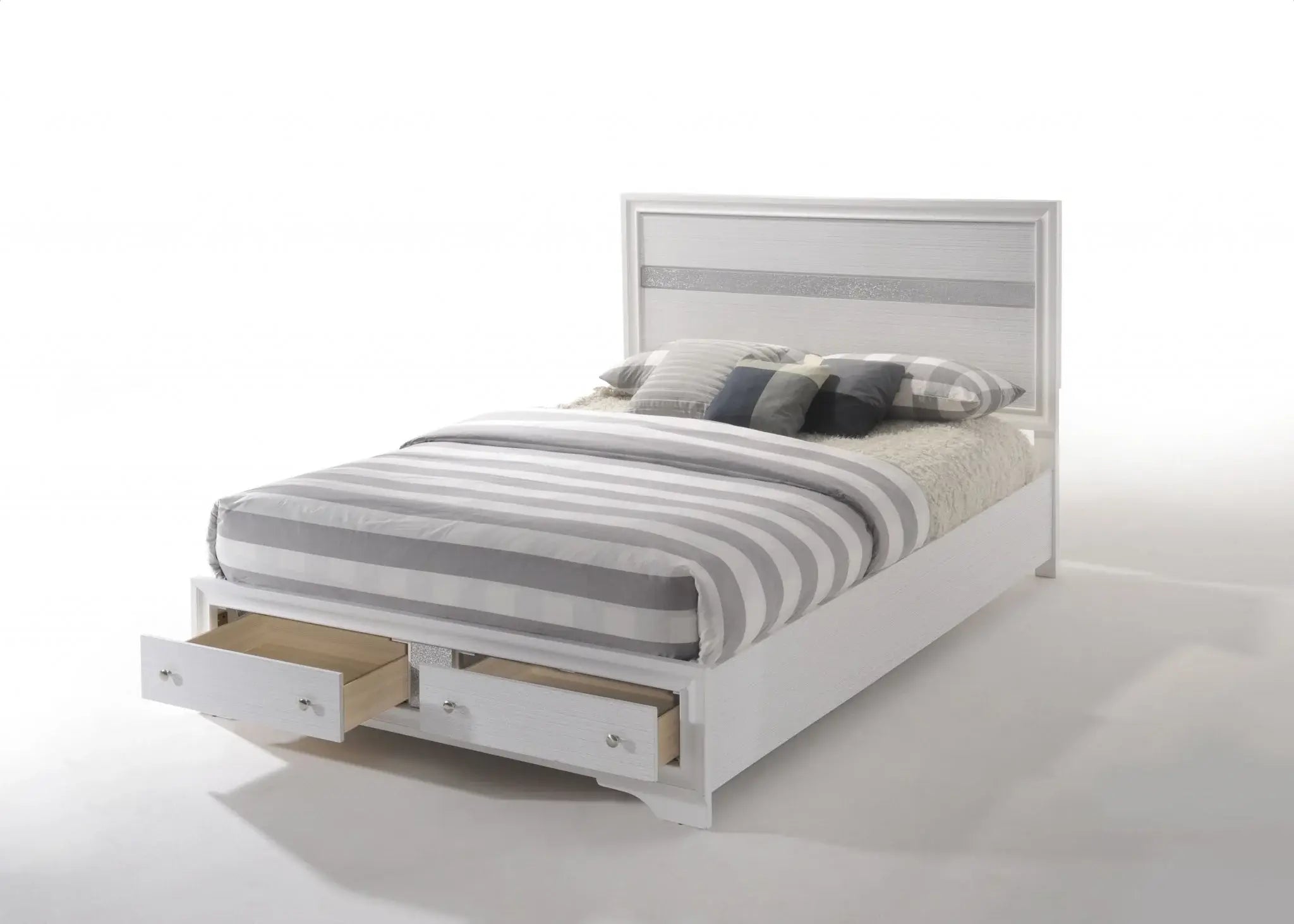 Standard Bed Upholstered With Headboard - Homeroots - Flyclothing LLC