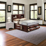 Espresso Multi-Drawer Wood Platform Full Bed With Pull Out Tray - Homeroots - Flyclothing LLC