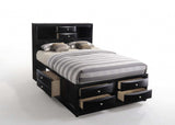 Black Multi-Drawer Wood Platform Full Bed With Pull Out Tray - Homeroots - Flyclothing LLC