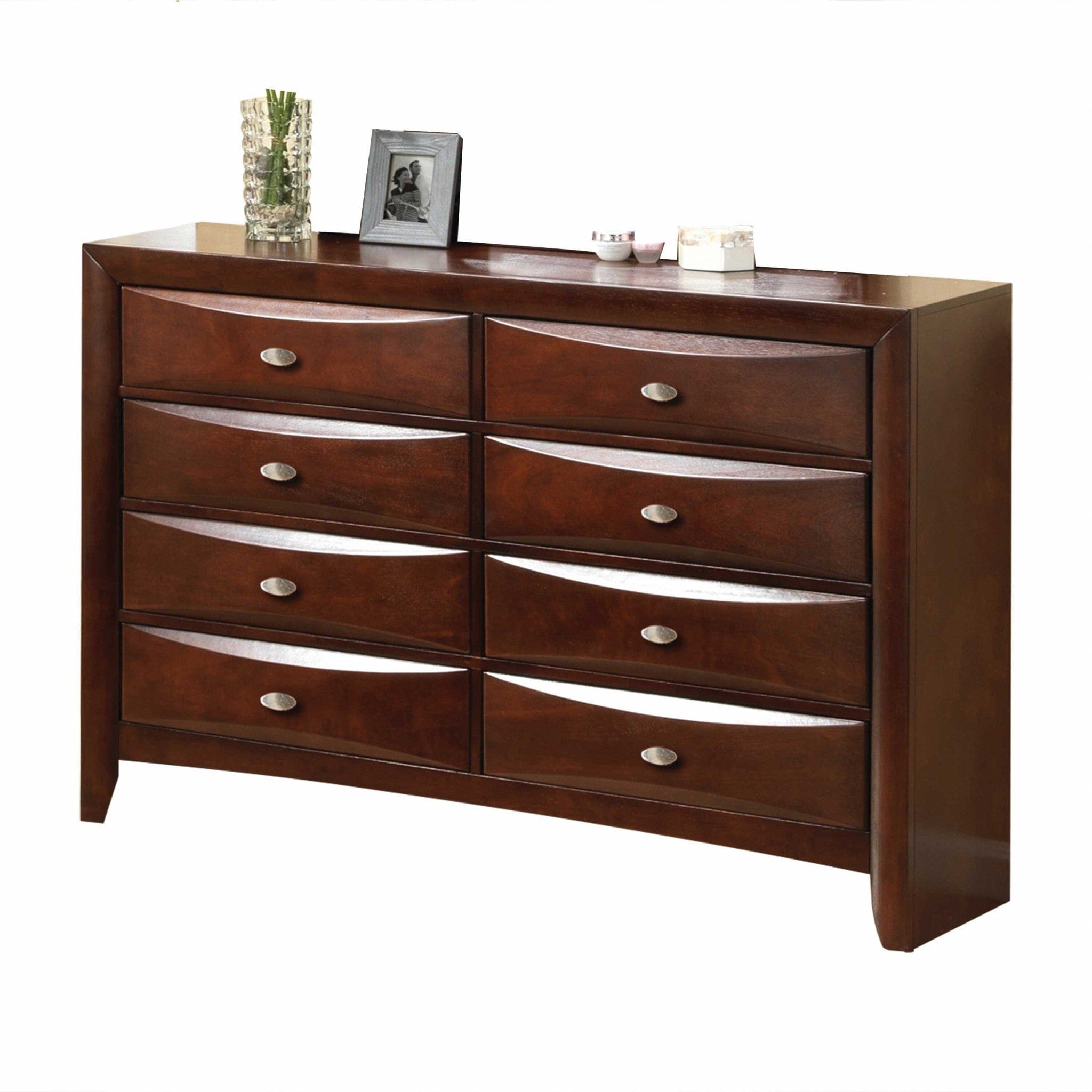 41" Espresso Wood Finish Dresser With 8 Drawers - Homeroots - Flyclothing LLC