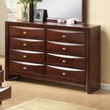 41" Espresso Wood Finish Dresser With 8 Drawers - Homeroots