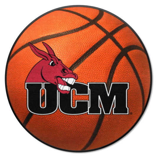 Central Missouri Mules Basketball Rug - 27in. Diameter - Central Missouri