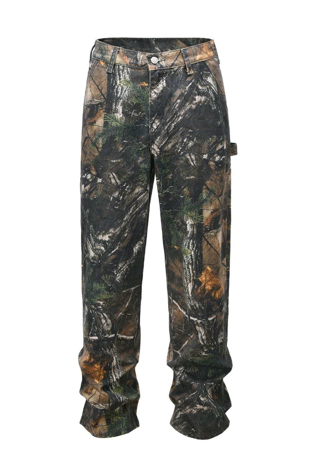Men's Camouflage Leaf-Print Cargo Jeans - Trendsi - Flyclothing LLC