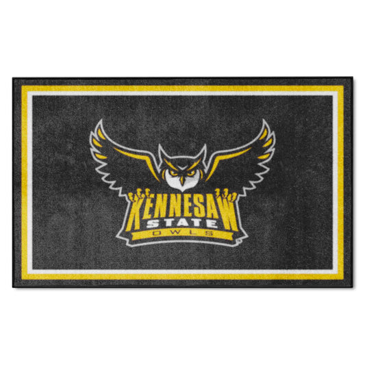 Kennesaw State Owls 4ft. x 6ft. Plush Area Rug - Kennesaw State
