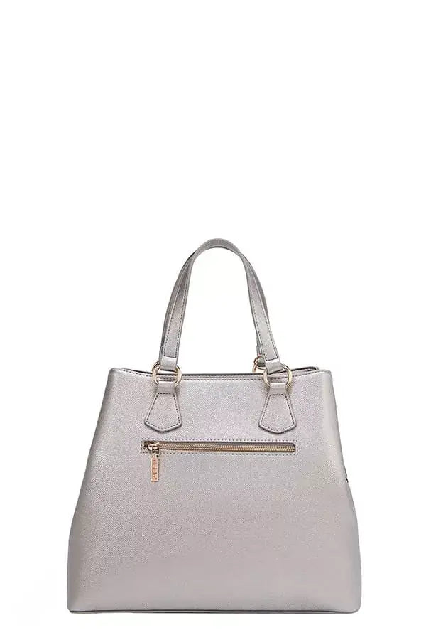 Nicole Lee USA Monogram Pattern Handbag with Rhinestones Decor - Trendsi - Flyclothing LLC