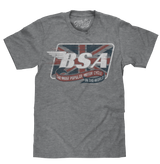 BSA Motorcycles Union Jack T-Shirt - Gray