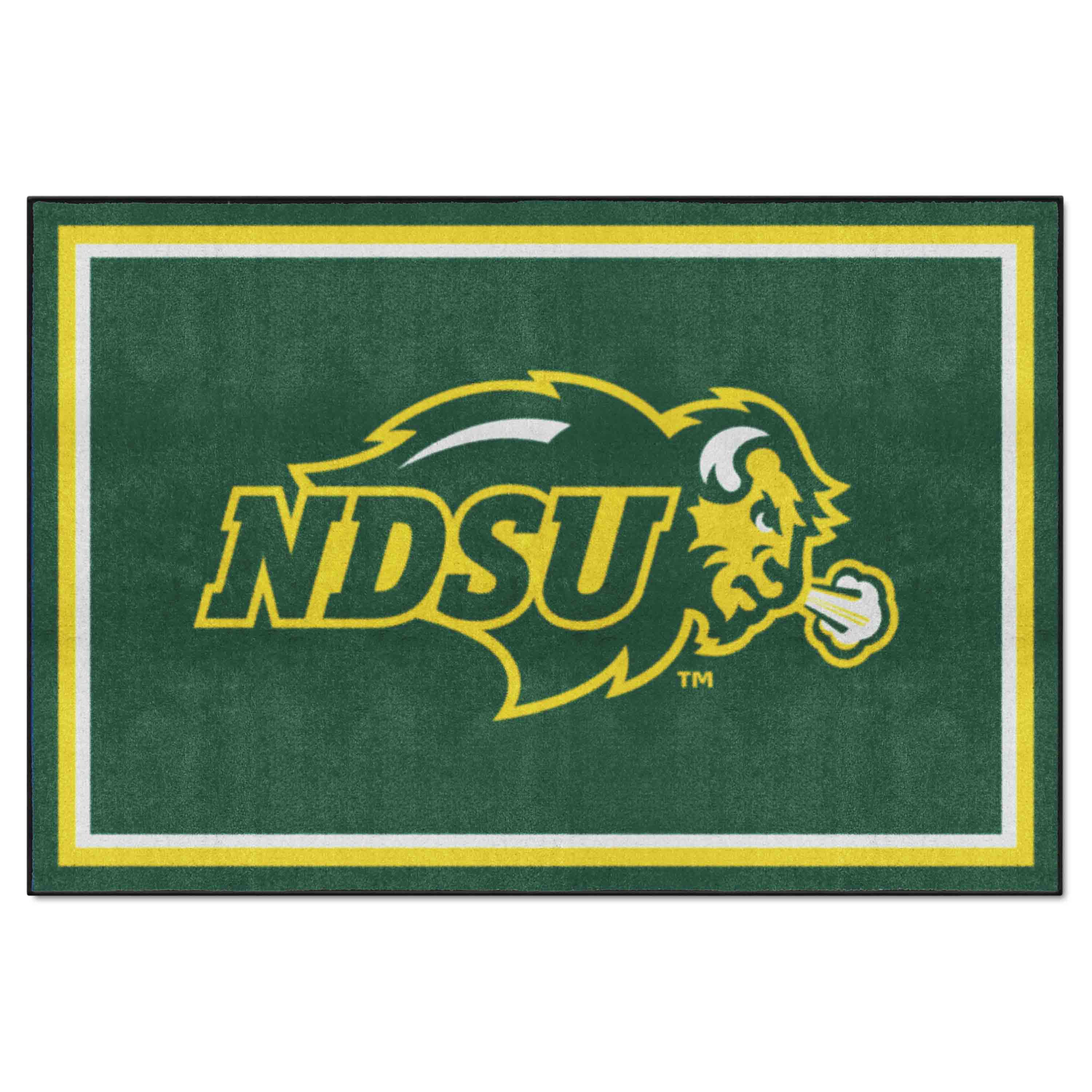 North Dakota State Bison 5ft. x 8 ft. Plush Area Rug - North Dakota State