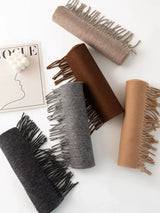Solid Color Fringe Scarf - Trendsi - Flyclothing LLC