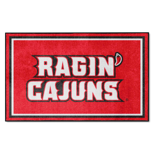Louisiana-Lafayette Ragin' Cajuns 4ft. x 6ft. Plush Area Rug - Louisiana-Lafayette