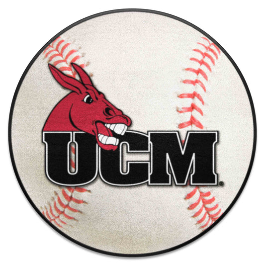 Central Missouri Mules Baseball Rug - 27in. Diameter - Central Missouri