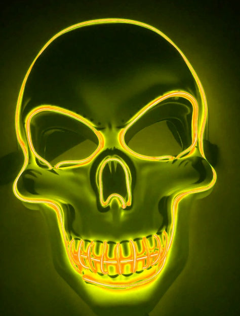 Halloween Skeleton Mask LED Glow Scary Mask - My Store - Flyclothing LLC