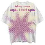 BRITNEY SPEARS OOPS I DID IT AGAIN FRT/BACK ALL OVER PRINT BLANC WHITE T-SHIRT/GIANT VINTAGE