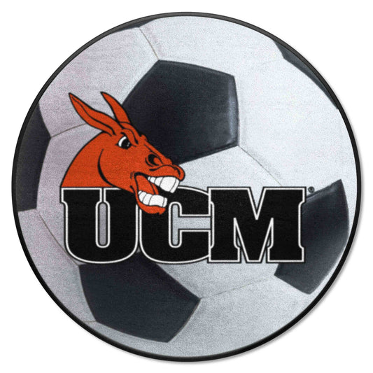 Central Missouri Mules Soccer Ball Rug - 27in. Diameter - Central Missouri