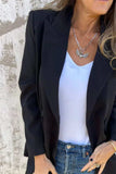 Full Size Collared Neck Long Sleeve Blazer - Trendsi - Flyclothing LLC