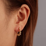 Womens Simple Stainless Steel Hoop Earrings - My Store - Flyclothing LLC