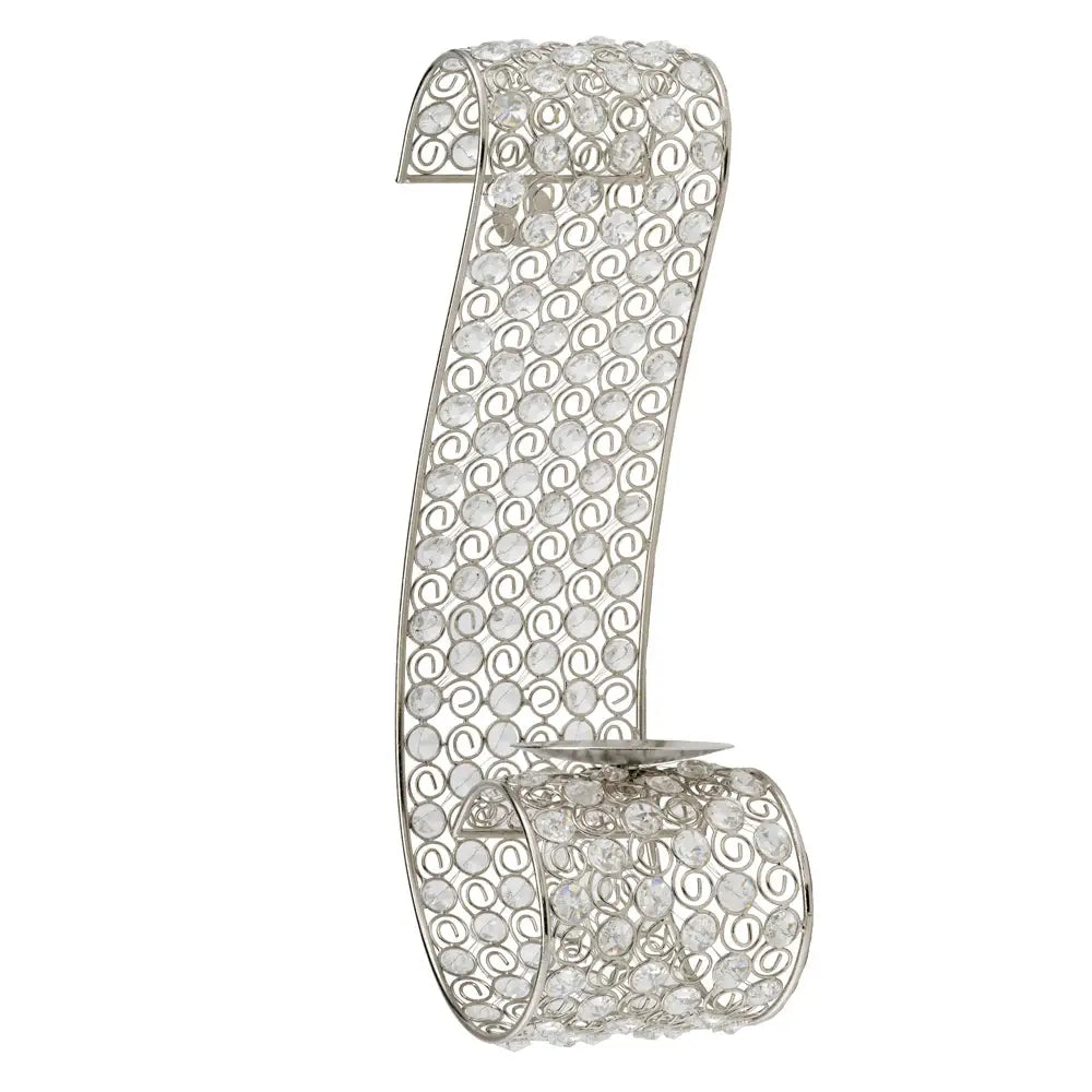 Gold And Faux Crystal Swirling Wall Sconce - Homeroots - Flyclothing LLC