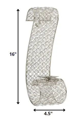 Gold And Faux Crystal Swirling Wall Sconce - Homeroots - Flyclothing LLC