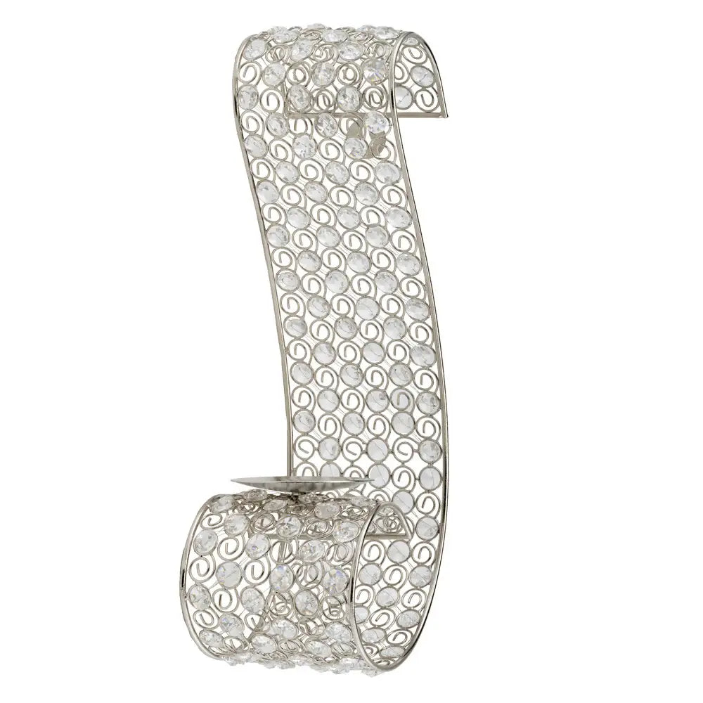 Gold And Faux Crystal Swirling Wall Sconce - Homeroots - Flyclothing LLC