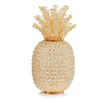 15" Gold Faux Crystal Decorative Pineapple - Homeroots
