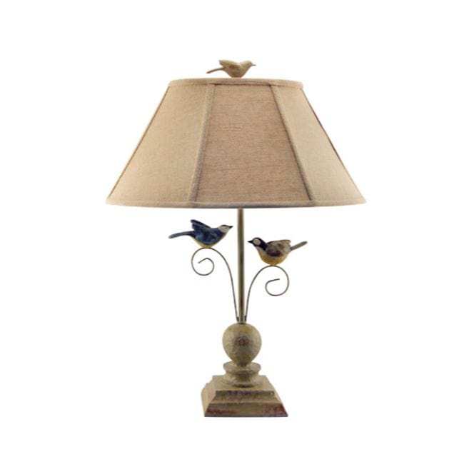 Cheerful Taupe Base Table Lamp With 3D Colorful Birds - Homeroots - Flyclothing LLC