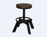 22" Brown And Black Iron Backless Bar Chair - Homeroots - Flyclothing LLC