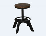 22" Brown And Black Iron Backless Bar Chair - Homeroots - Flyclothing LLC