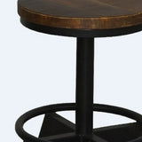 22" Brown And Black Iron Backless Bar Chair - Homeroots - Flyclothing LLC