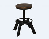 22" Brown And Black Iron Backless Bar Chair - Homeroots - Flyclothing LLC