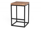 25" Brown And Black Iron Backless Counter Height Bar Chair - Homeroots - Flyclothing LLC