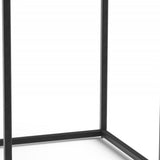 24" Black And Brown Solid Wood And Iron Square End Table - Homeroots - Flyclothing LLC