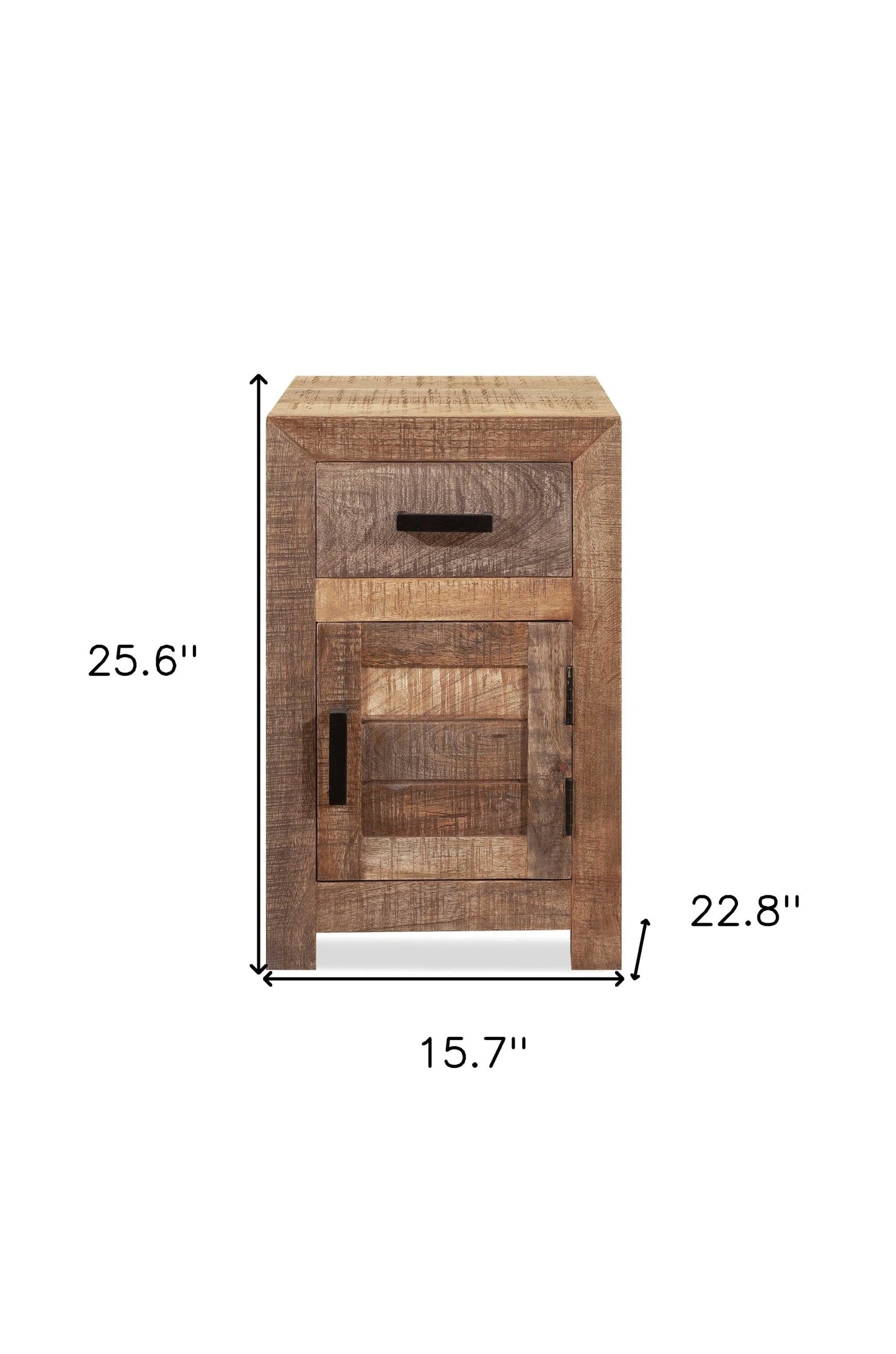 26" Brown Solid Wood Square End Table With Drawer - Homeroots - Flyclothing LLC