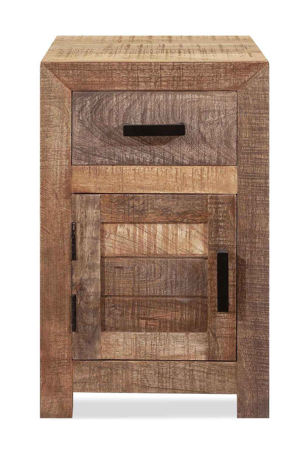 26" Brown Solid Wood Square End Table With Drawer - Homeroots