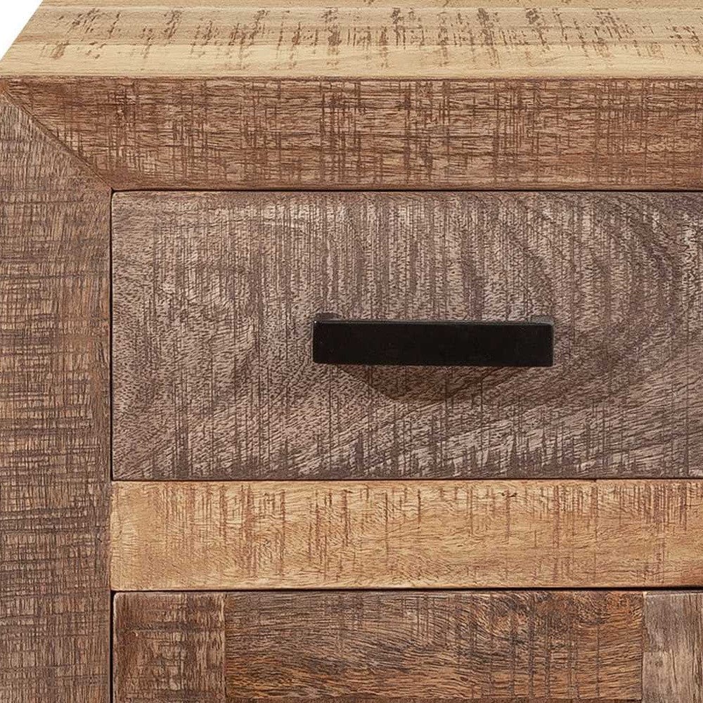 26" Brown Solid Wood Square End Table With Drawer - Homeroots - Flyclothing LLC