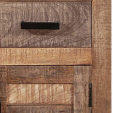 26" Brown Solid Wood Square End Table With Drawer - Homeroots - Flyclothing LLC