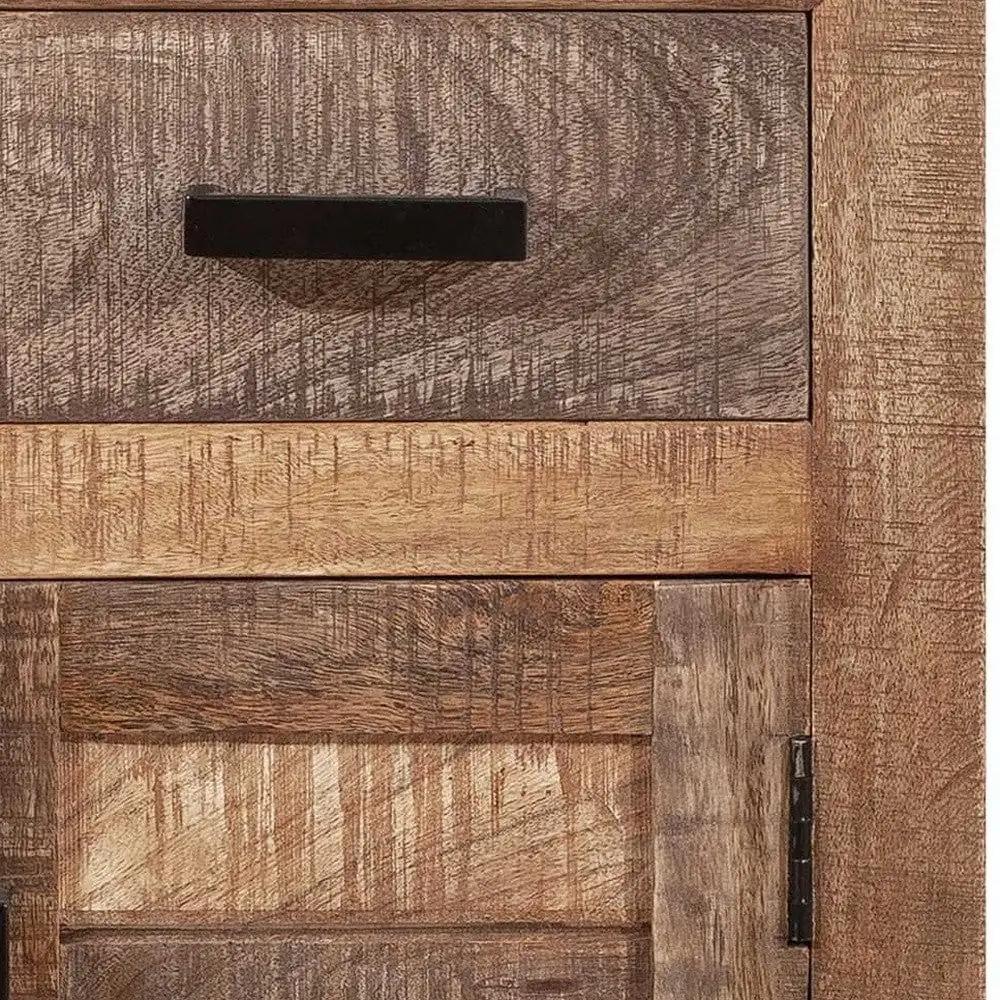 26" Brown Solid Wood Square End Table With Drawer - Homeroots