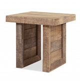 20" Brown Solid Wood Square End Table - Homeroots - Flyclothing LLC