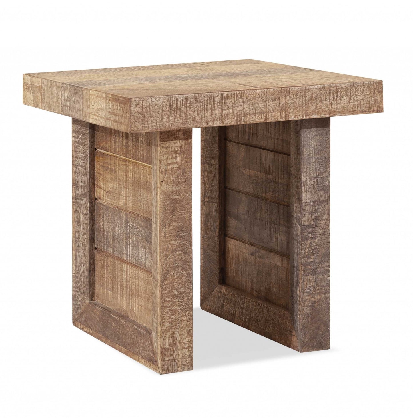 20" Brown Solid Wood Square End Table - Homeroots - Flyclothing LLC