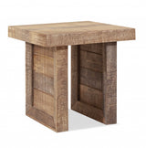 20" Brown Solid Wood Square End Table - Homeroots - Flyclothing LLC