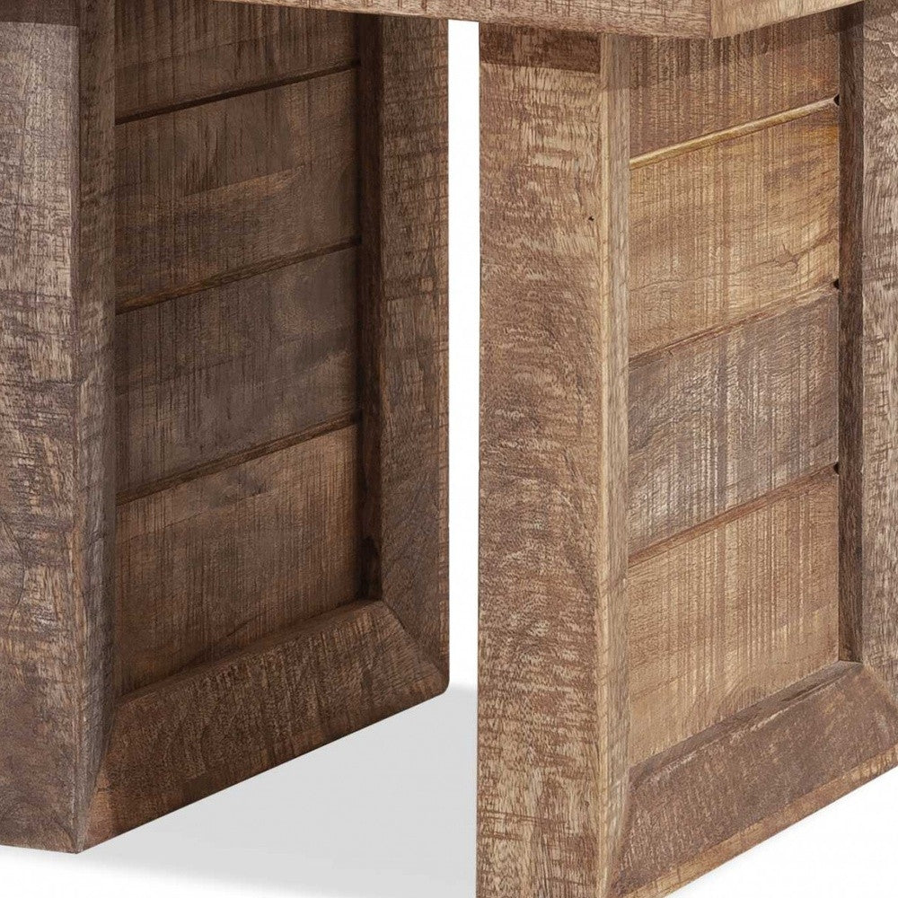 20" Brown Solid Wood Square End Table - Homeroots - Flyclothing LLC