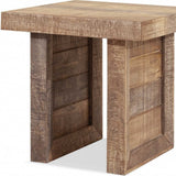 20" Brown Solid Wood Square End Table - Homeroots - Flyclothing LLC