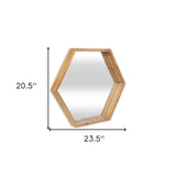21" Brown Unframed Accent Mirror - Homeroots - Flyclothing LLC