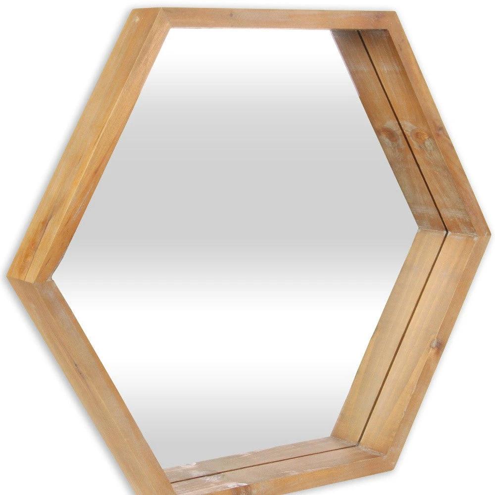 21" Brown Unframed Accent Mirror - Homeroots - Flyclothing LLC