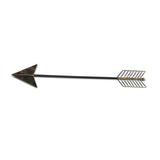 Burnished Dark Brown And Gold Tone Metal Arrow Wall Decor - Homeroots