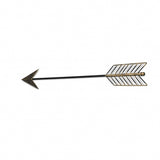 Burnished Dark Brown And Gold Tone Metal Arrow Wall Decor - Homeroots - Flyclothing LLC