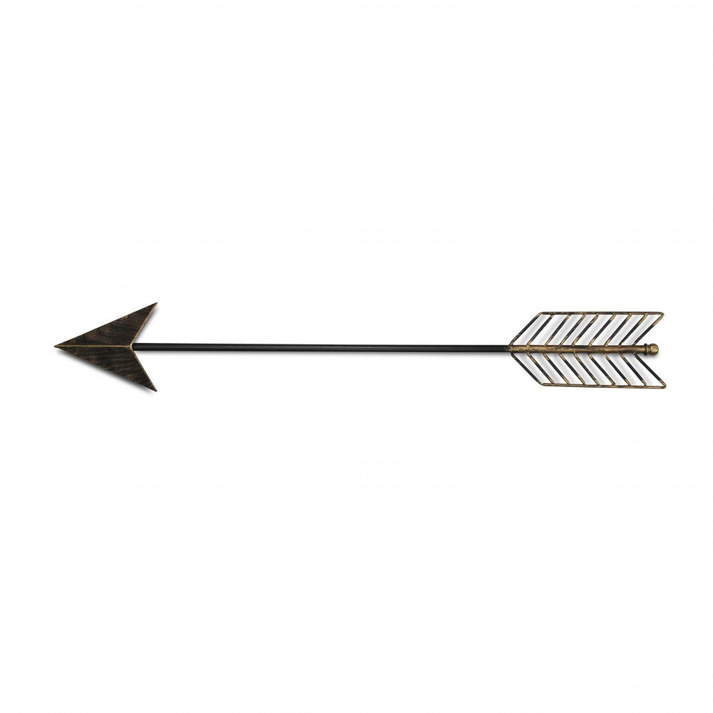 Burnished Dark Brown And Gold Tone Metal Arrow Wall Decor - Homeroots - Flyclothing LLC