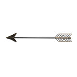 Burnished Dark Brown And Gold Tone Metal Arrow Wall Decor - Homeroots