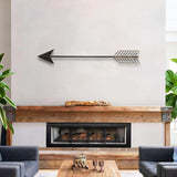 Burnished Dark Brown And Gold Tone Metal Arrow Wall Decor - Homeroots - Flyclothing LLC