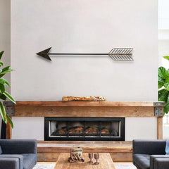 Burnished Dark Brown And Gold Tone Metal Arrow Wall Decor - Homeroots