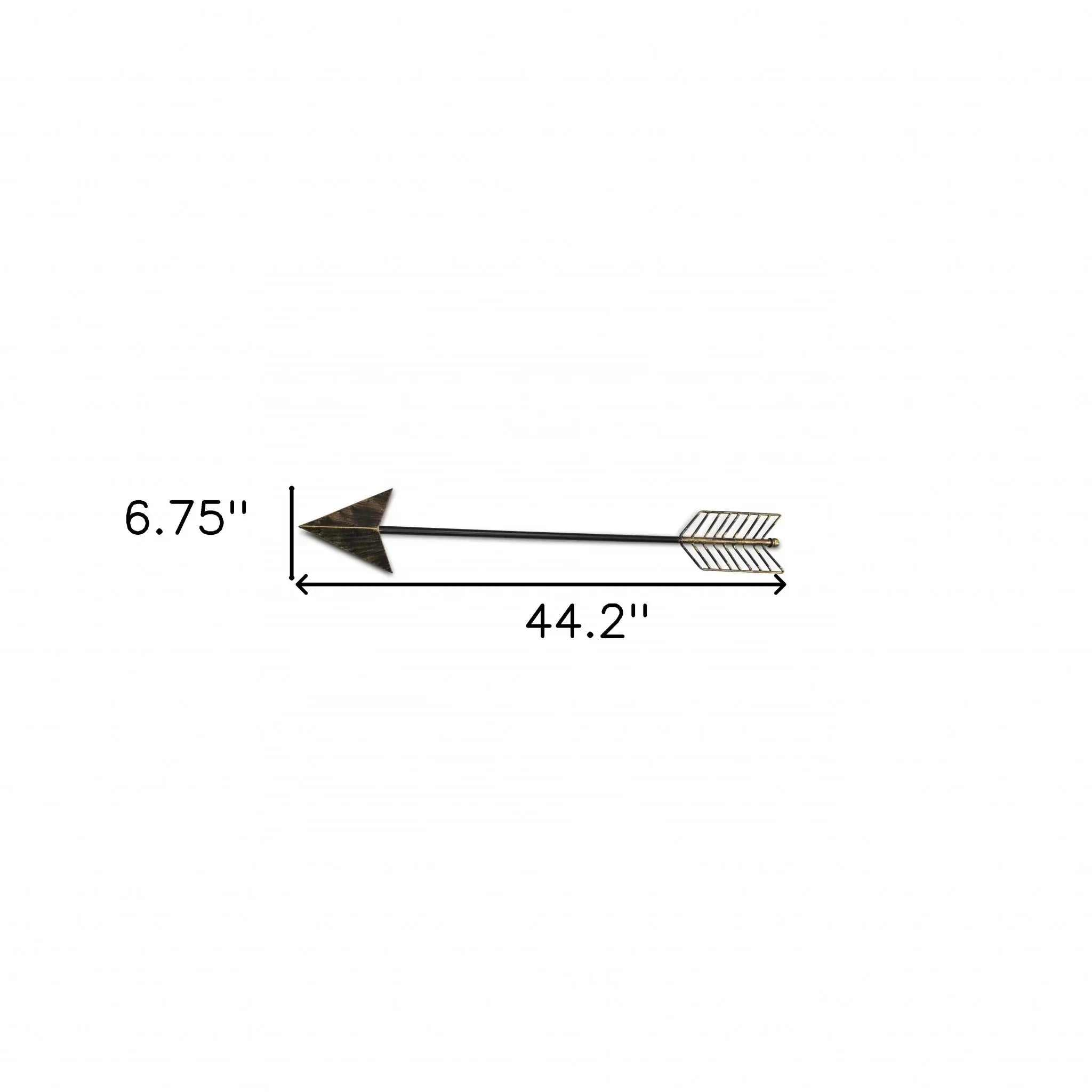 Burnished Dark Brown And Gold Tone Metal Arrow Wall Decor - Homeroots - Flyclothing LLC