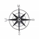 39" Black Rustic Compass Metal Wall Decor - Homeroots - Flyclothing LLC